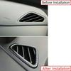 Carbon Fiber 2X Dashboard Air Vent Outlet Cover Trim For Hyundai Kona 2018-2022