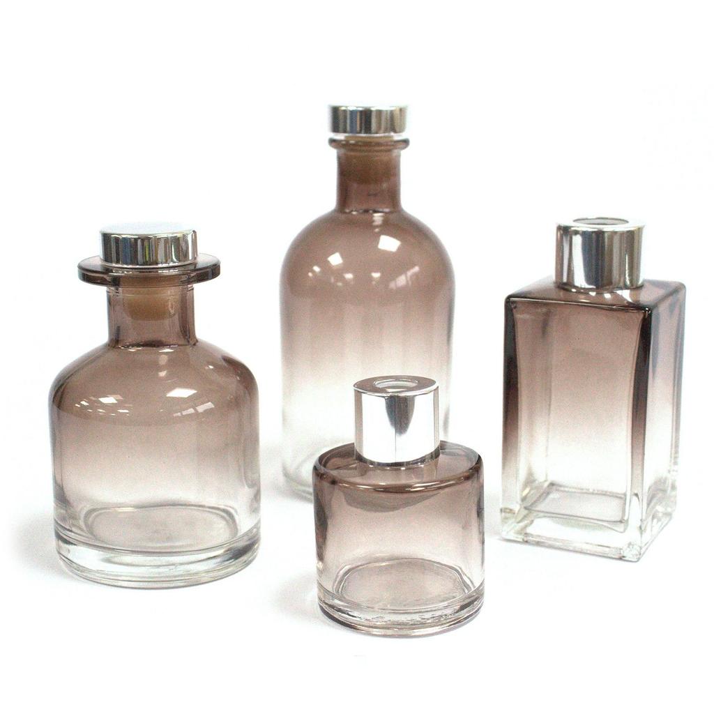 6x 250 ml Round Antique Reed Diffuser Bottle – Charcoal