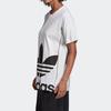 adidas Оригиналы Логотип Трилистник Простой Принт Линиями Свободный Крой Спортивная Футболка Женские Топы Белый ED4771