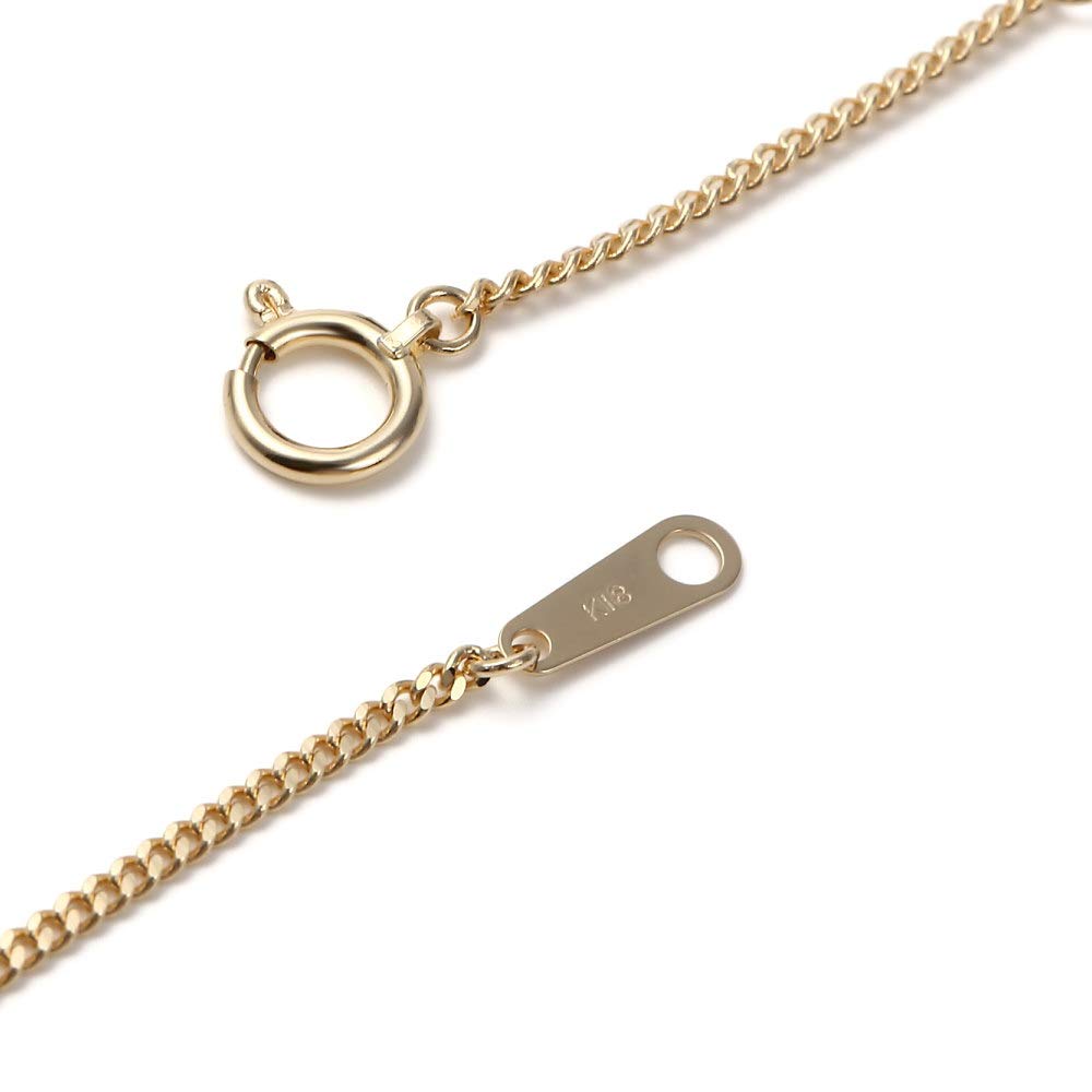 K18 Kihei Necklace 2 Sides 45cm Engraved Mint Certification Mark Pull Ring Chain 18K 18K Kihei Kihei Kihe 3.4g Men's Women's