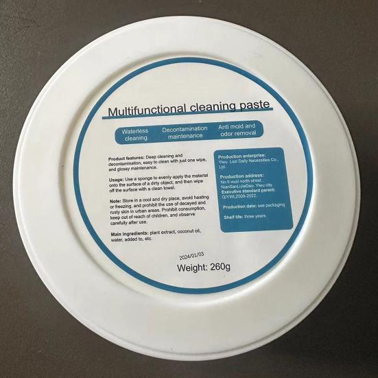 Белый крем для чистки обуви Безопасные ингредиенты Чистящая паста Удобный в использовании Губчатый аппликатор