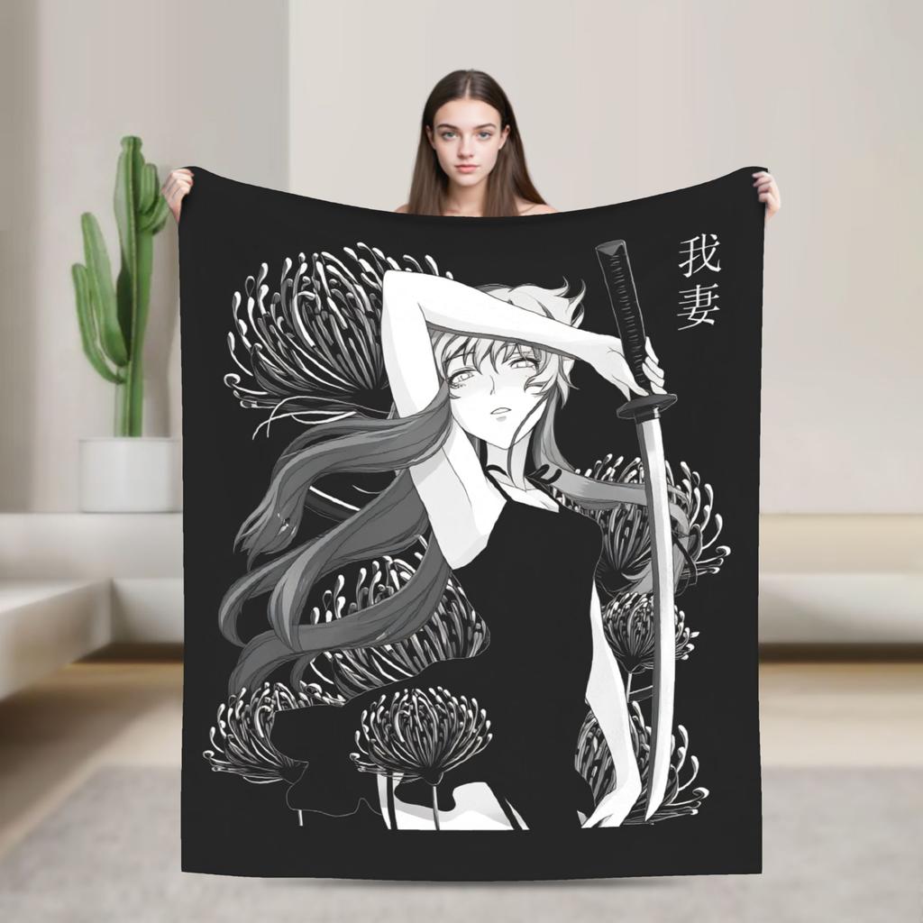 Super Warm Blanket Camping Mirai Nikki Number Twelve Throw Blanket Flannel Bedspread Living Room Street Trend Sofa Bed Cover