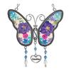 Butterfly Metal Wind Chimes Decoration Handmade Garden Hanging Pendant Mother's Day Birthday Gift-A 25 X 12Cm