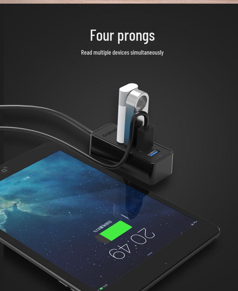 USB 3.0 хаб ORICO W5P-U3 - 4 порта и питание для расширения ноутбука