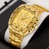 Роскошные мужские часы классические многофункциональные спортивные хронограф оригинальные кварцевые часы для мужчин водонепроницаемые из нержавеющей стали