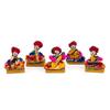 New Recycled Material Rajasthani Musician Bawla Puppets Idol (7x28 Cm Multicolor) -5 Piece (Male Puppets)