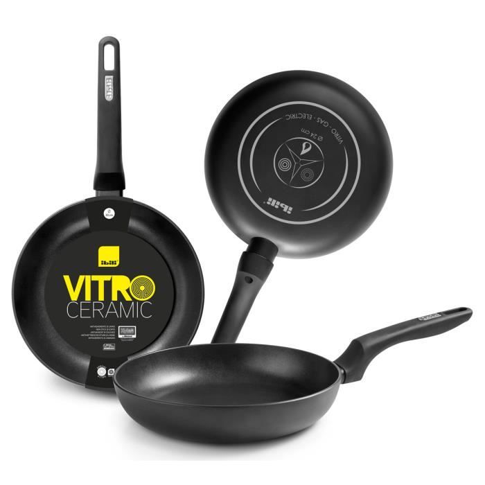 Сковорода с антипригарным покрытием - IBILI - Стеклокерамика - Алюминий - 22 см - Совместима со всеми плитами, кроме индукционных