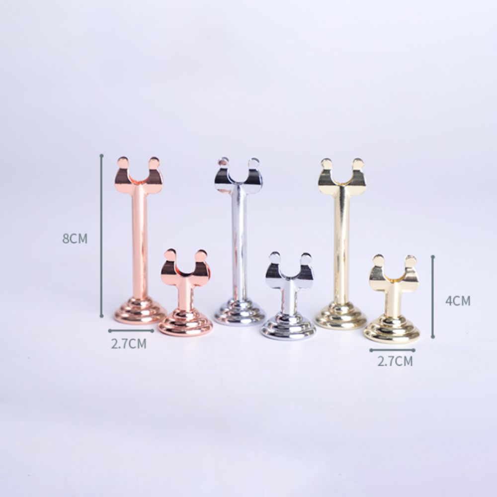 U Shape Name Card Display Stand Stainless Steel Picture Clips Price Display Rack  Table Accessories