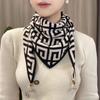 Fashionable Knitted Triangular Scarf with Crossed Hole for Women In Winter