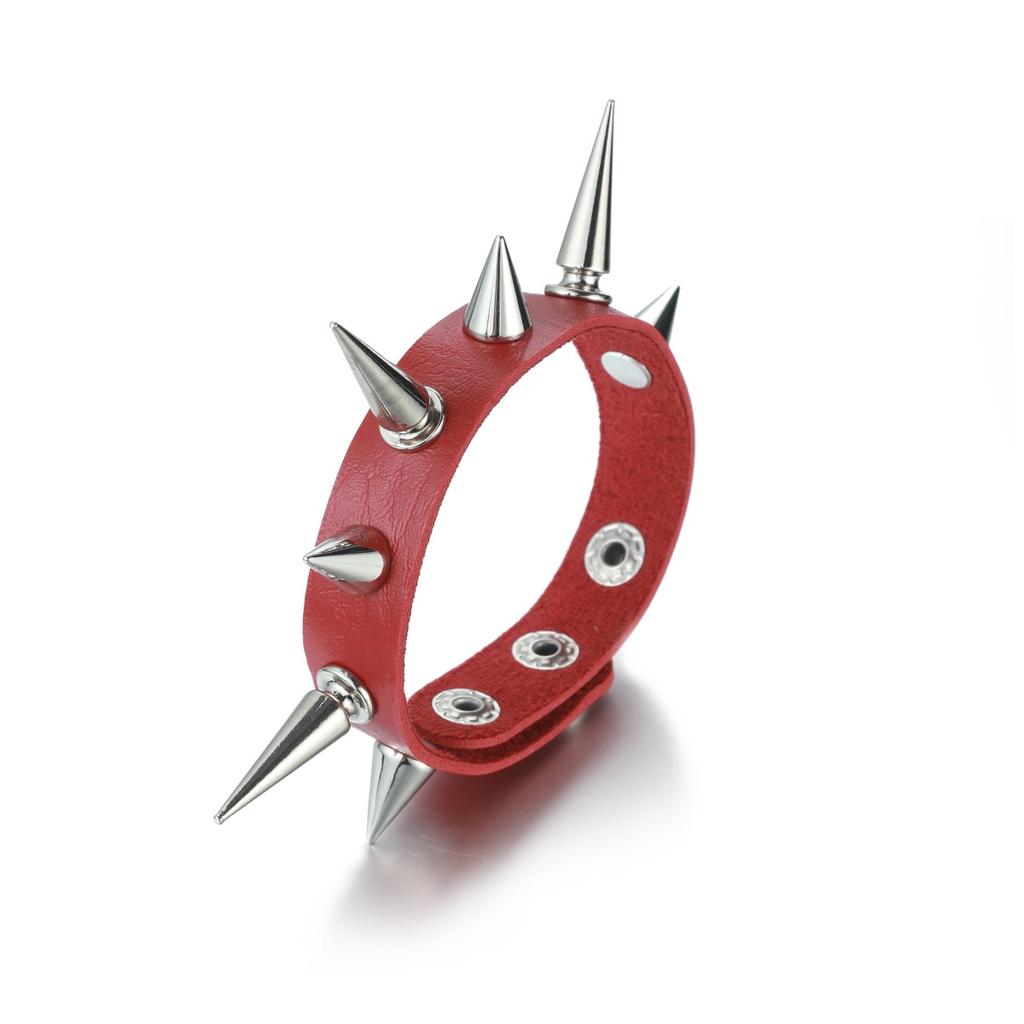 Кожаные браслеты с шипами для мужчин и женщин, панк-рок, металлические шипы, браслет с заклепками, готическая, эмо, гранж, наручные украшения