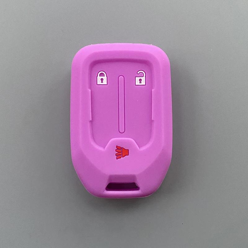 Силиконовый чехол для автомобильного ключа, брелок для Chevrolet Suburban Silverado GMC Terrain Yukon Tahoe Sierra Smart Auto Accessories Key Ring