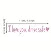 Rearview Mirror Decal Mirror Stickers for Cars I Love You Drive Safe Emblem Labels for Truck Bumper Vehicles Exterior Decor