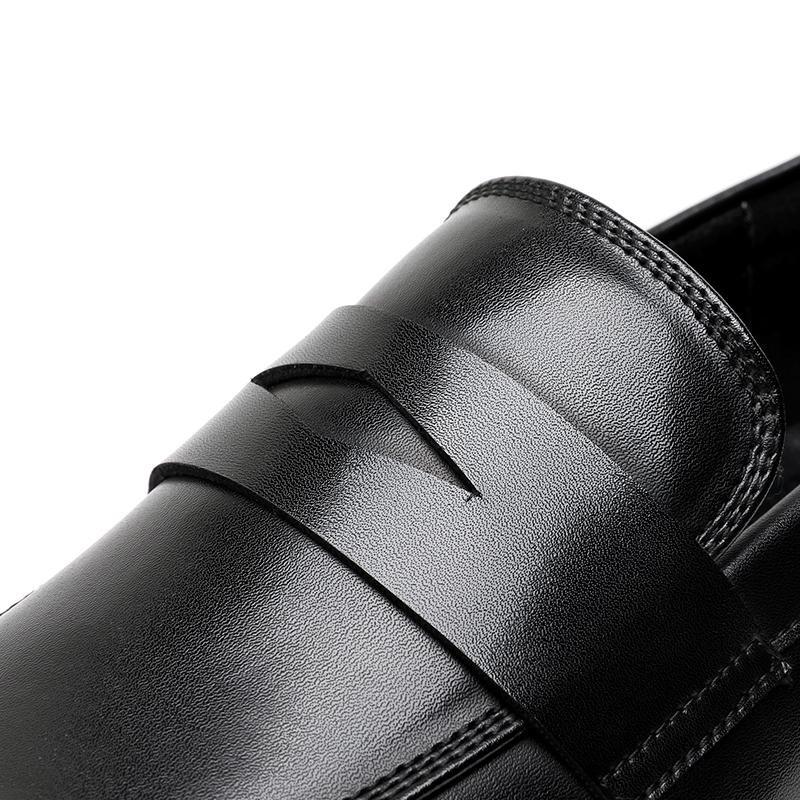 Физическая съемка Весенние Новые Туфли Лоферы в Стиле Business Casual из Черной и Коричневой Кожи с Заостренным Носком для Повседневной Офисной Носки Мужские Туфли Слипоны