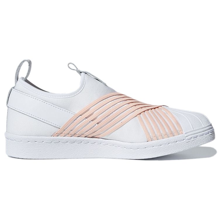 Adidas Superstar Slip On прозрачные оранжевые женские кроссовки обувь-белый D96704