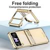 For Samsung Galaxy Z Flip 6 5 4 3 Case Transparent Electroplating Phantom Hinge Protection Camera Cover For Z Flip6 Flip5 Flip4