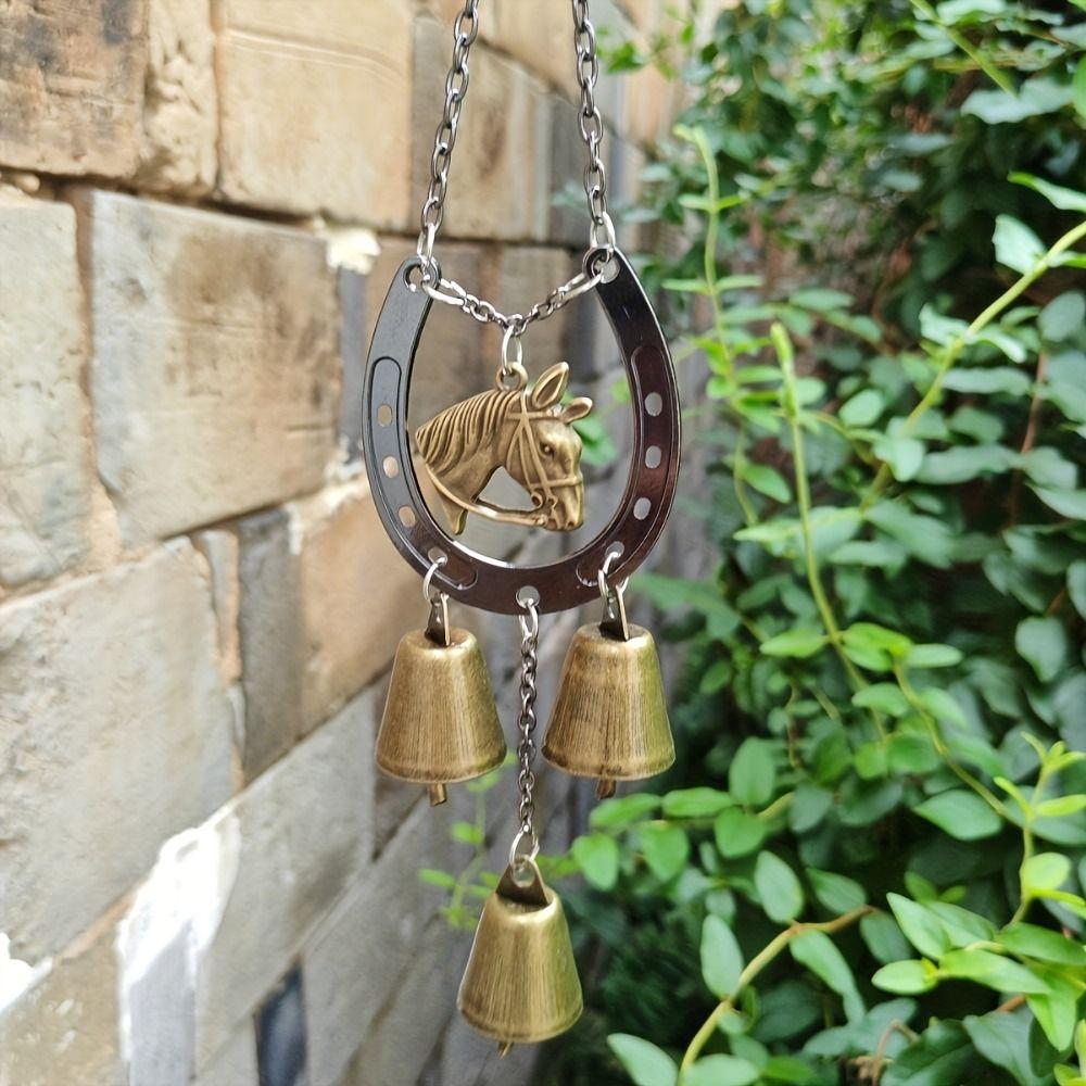 Винтажный Подвеска Копыто Счастливой Лошади Декоративный Садовый Подвесной Орнамент Подвесная Музыка Ветра Подарок