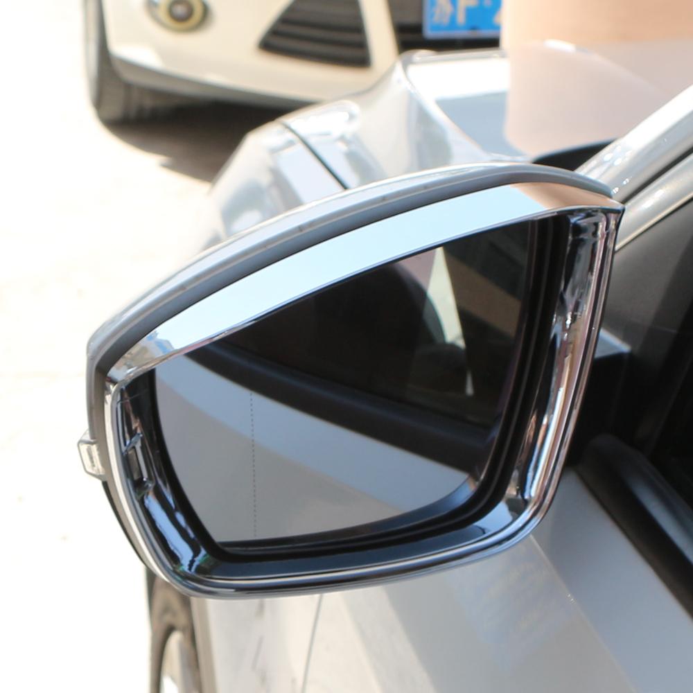 For Volkswagen VW T-roc Troc 2018-2025 ABS Chrome Car Rearview Mirror Rain Guard Cover Trim Side Mirror Eyebrow Accessories