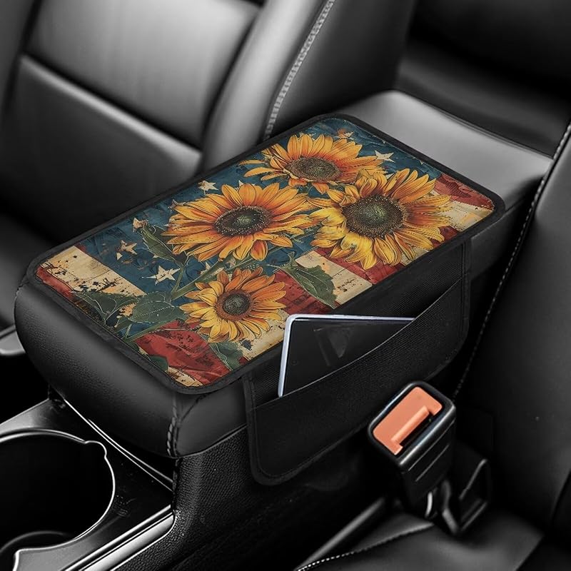 Чехол на центральную консоль автомобиля с принтом черепа, нескользящий чехол на подлокотник для автомобиля, универсальные защитные чехлы для подлокотников, подходят для автомобилей, внедорожников, декоративные чехлы для автомобилей