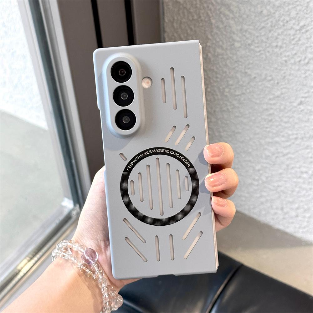 Samsung Z Fold 7 6 5 4 5G Wireless Charging Solid Color Matte Protective Cover Magnetic for Magsafe Heat Dissipation Case