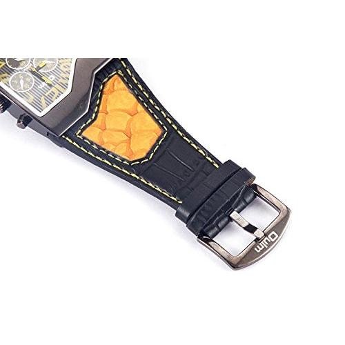 Men's Leather Watch (Yellow)