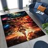 Anime Attack On Titan Eren Mikasa Cartoon Rug for Bedroom Living Room Sofa Home Doormat Decor,Kids Play Non-slip Floor Mat Gift