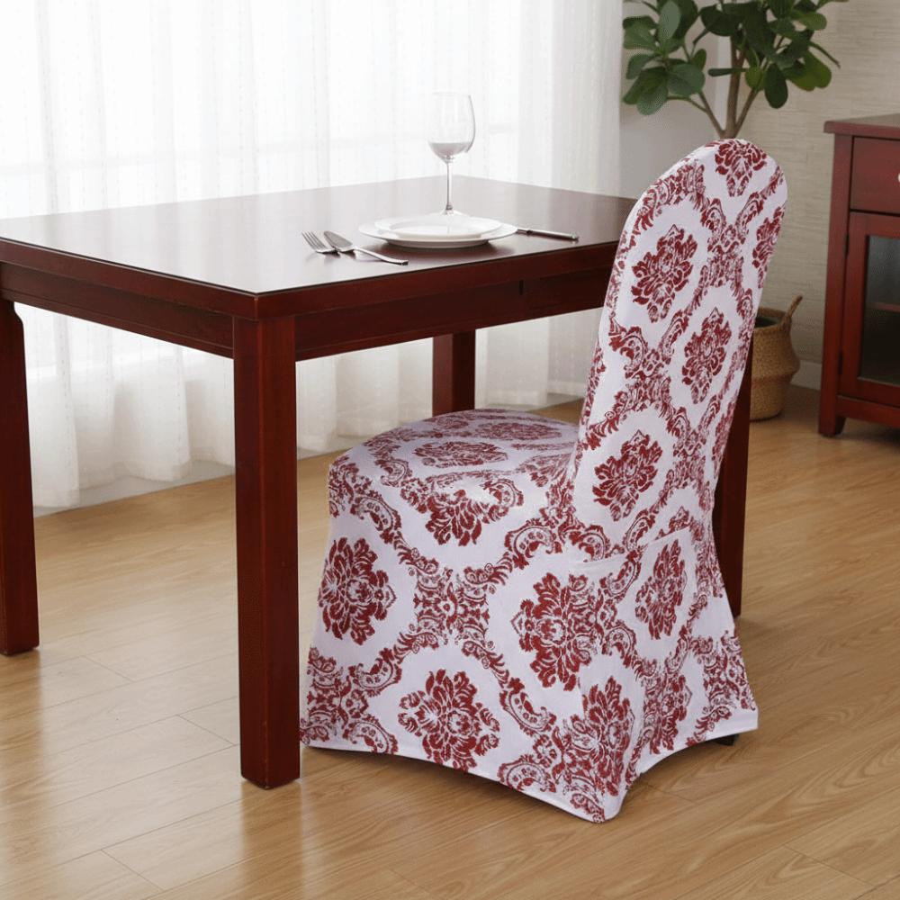 Dust-proof Hot-Stamped Stretch Chair Cover Washable Wedding Chair Cover  Restaurant