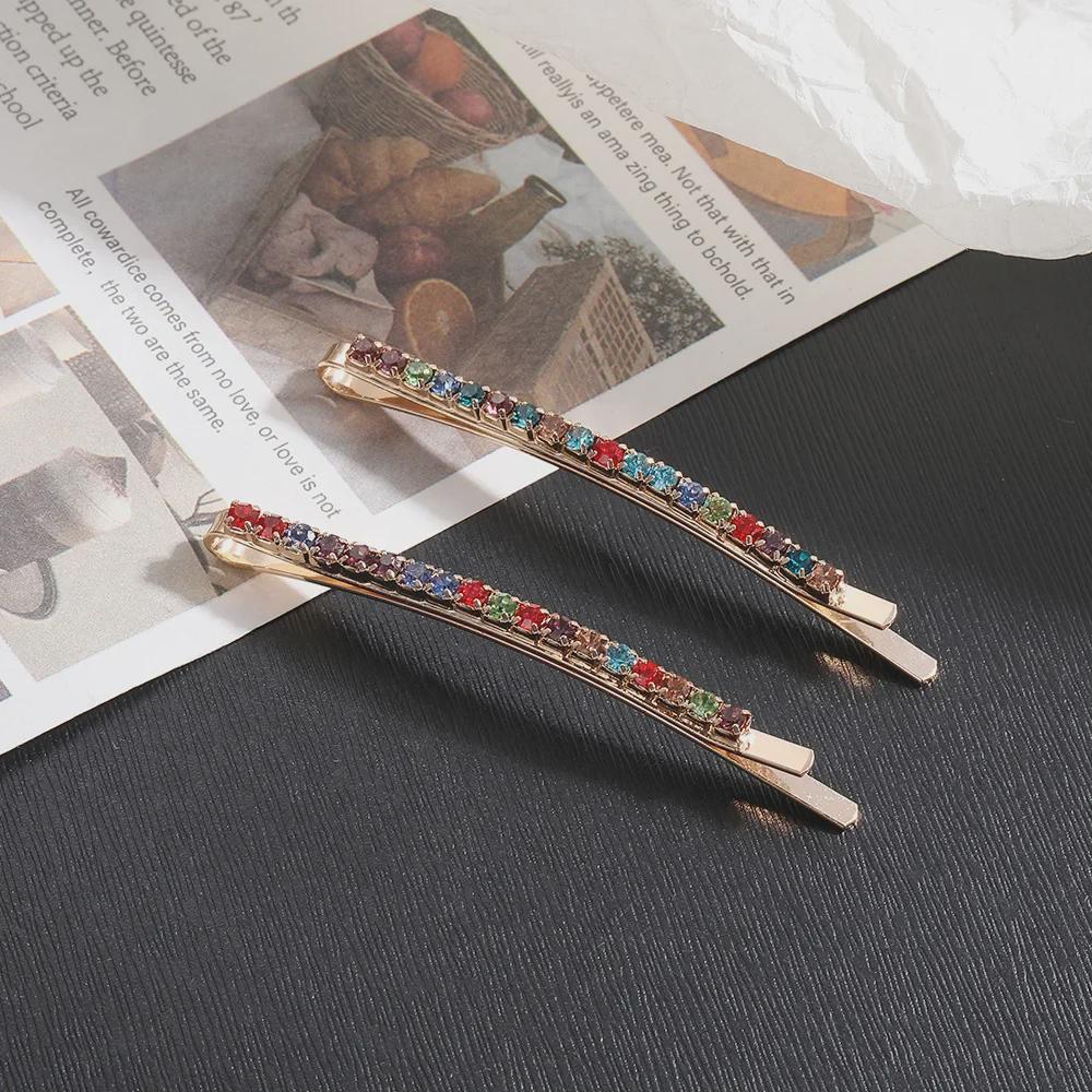 Шикарная заколка для волос Diamond Row: Элегантная и модная высококачественная челка на весенней заколке для волос