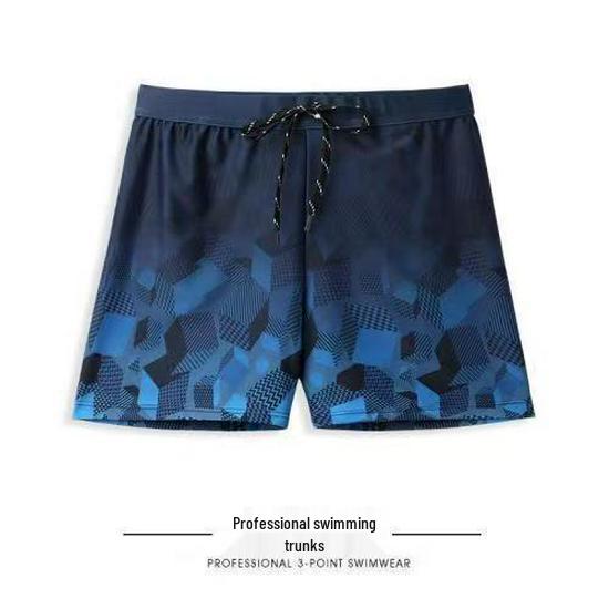 Men's Quick-Dry Swim Trunks Set: Swimwear with Loose Square Leg, Professional Swim Goggles & Cap Included