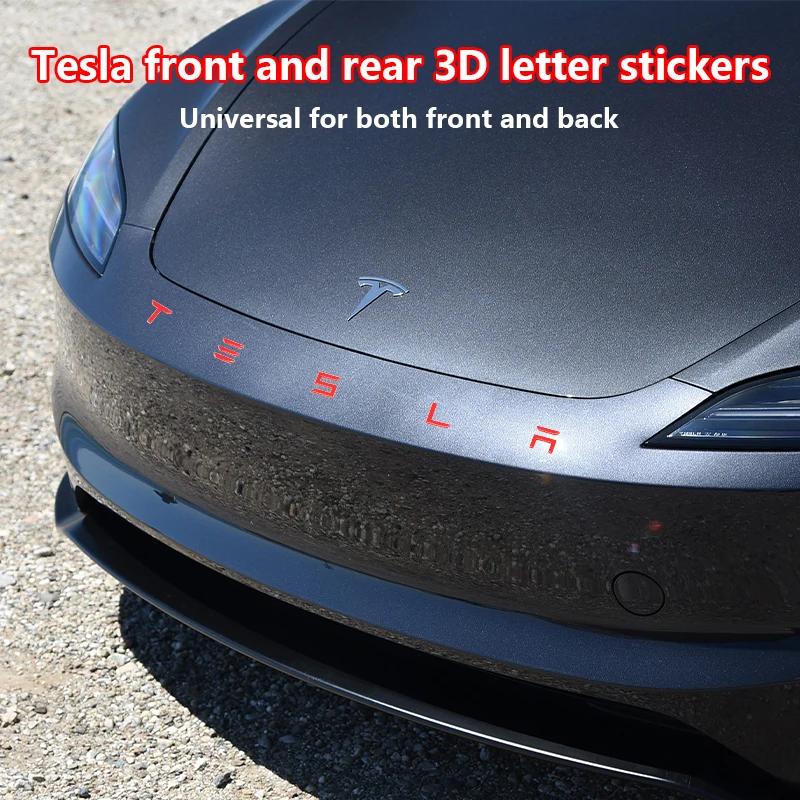 JXWV8 3D ABS Логотип Эмблема Tesla Буквы Значок на багажник автомобиля Задняя наклейка с буквами Гальваническое покрытие Для MODEL 3 MODEL S X Модифицированные аксессуары
