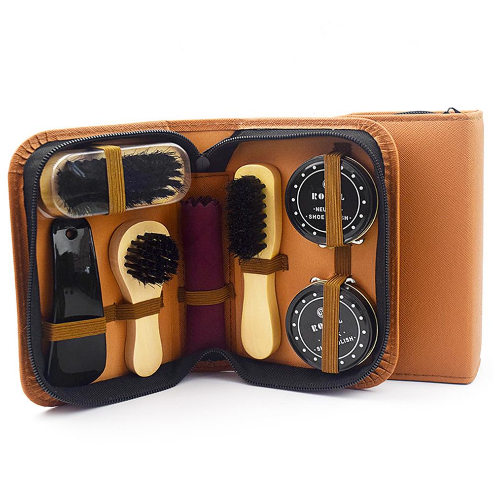 Профессиональный набор для ухода за обувью, портативный, для ботинок, кроссовок, для кожаных изделий, роговых полировщиков, полировальный инструмент G1M7