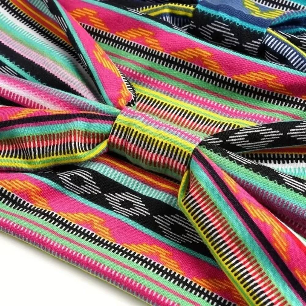 Широкие повязки на голову Boho, эластичный принтованный платок на голову, новая мягкая бандана для йоги