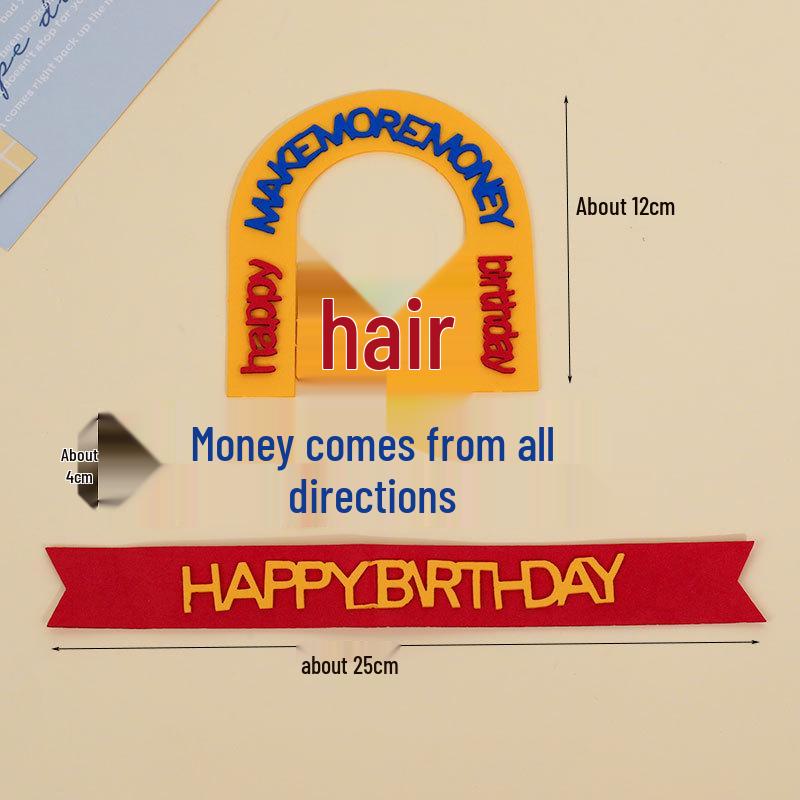 Creative Eight Directions Wealth Birthday Cake Decoration - Perfect for Father's Day & Festive Celebrations