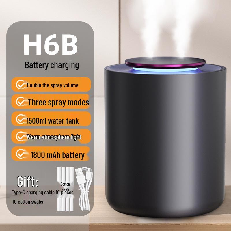 Компактный USB увлажнитель с двойным распылением для дома, офиса или общежития - Распылитель тумана и аромадиффузор.