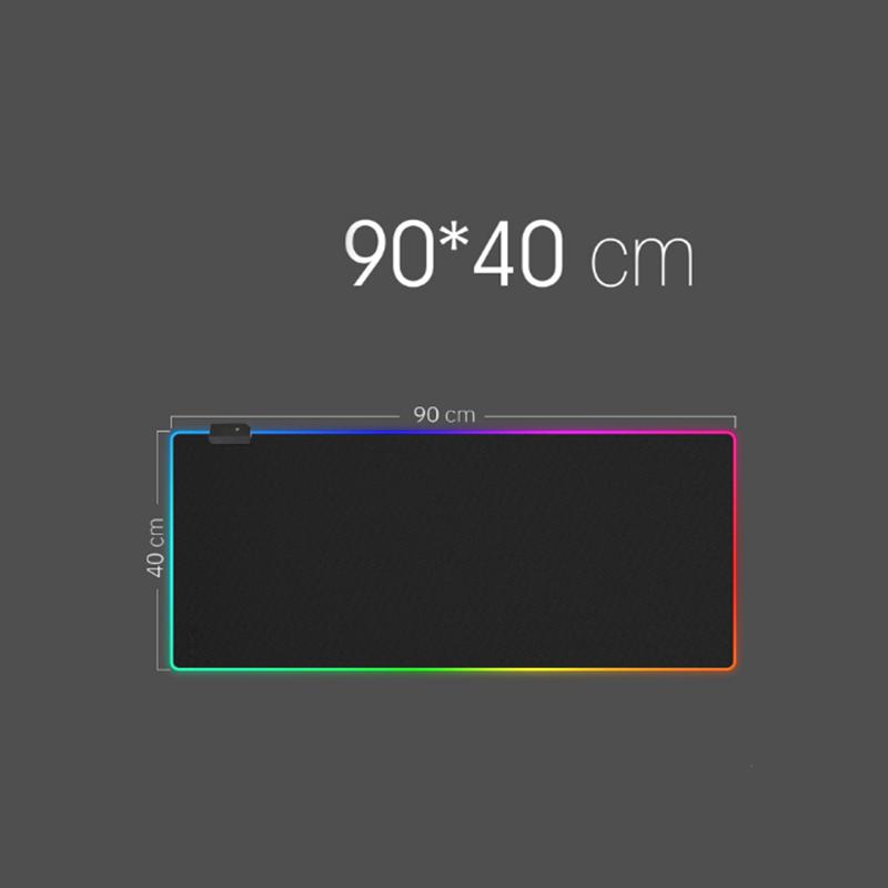Светодиодная подставка под мышь RGB Чехол для клавиатуры Настольный коврик Цветная поверхность Черная подставка под мышь Водонепроницаемый Различные размеры Мировой Компьютерный Геймер