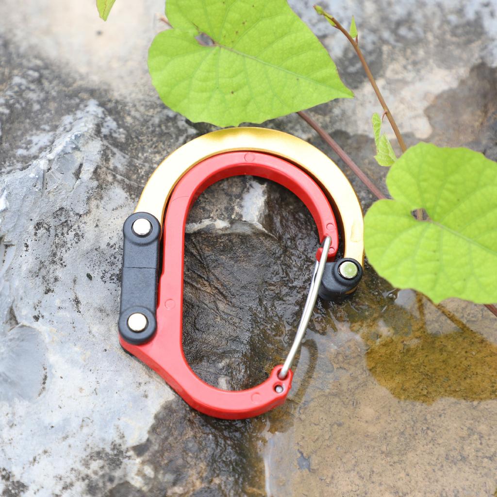 Carabiner Clip and Hook 360 Rotation Buckle Climb Hook Clip Keyring Carabiner for Purse Stroller and Backpack