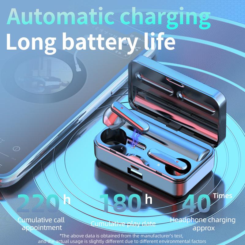 S20 Mirror Surface Wireless Bluetooth Headset Mini Invisible Long Standby Bluetooth Headset