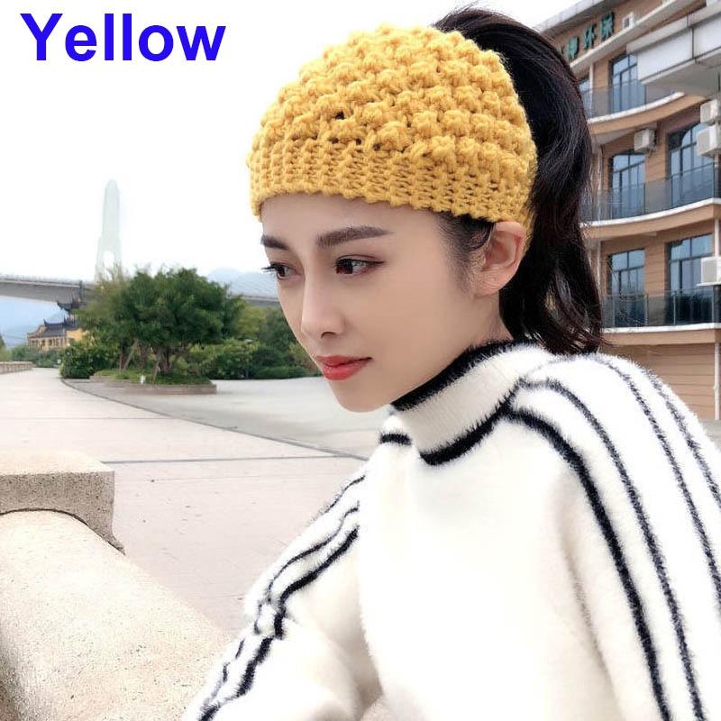 Winter Warmers Hat Headbands Women Warm Knitted Headband Pineapple Crochet Head Wraps Scarf