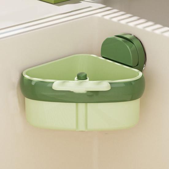 2Pcs Sink Strainer Baskets Large Capacity Automatic Dumping Simple Installation Suction Cup Sink Corner Racks for Kitchen