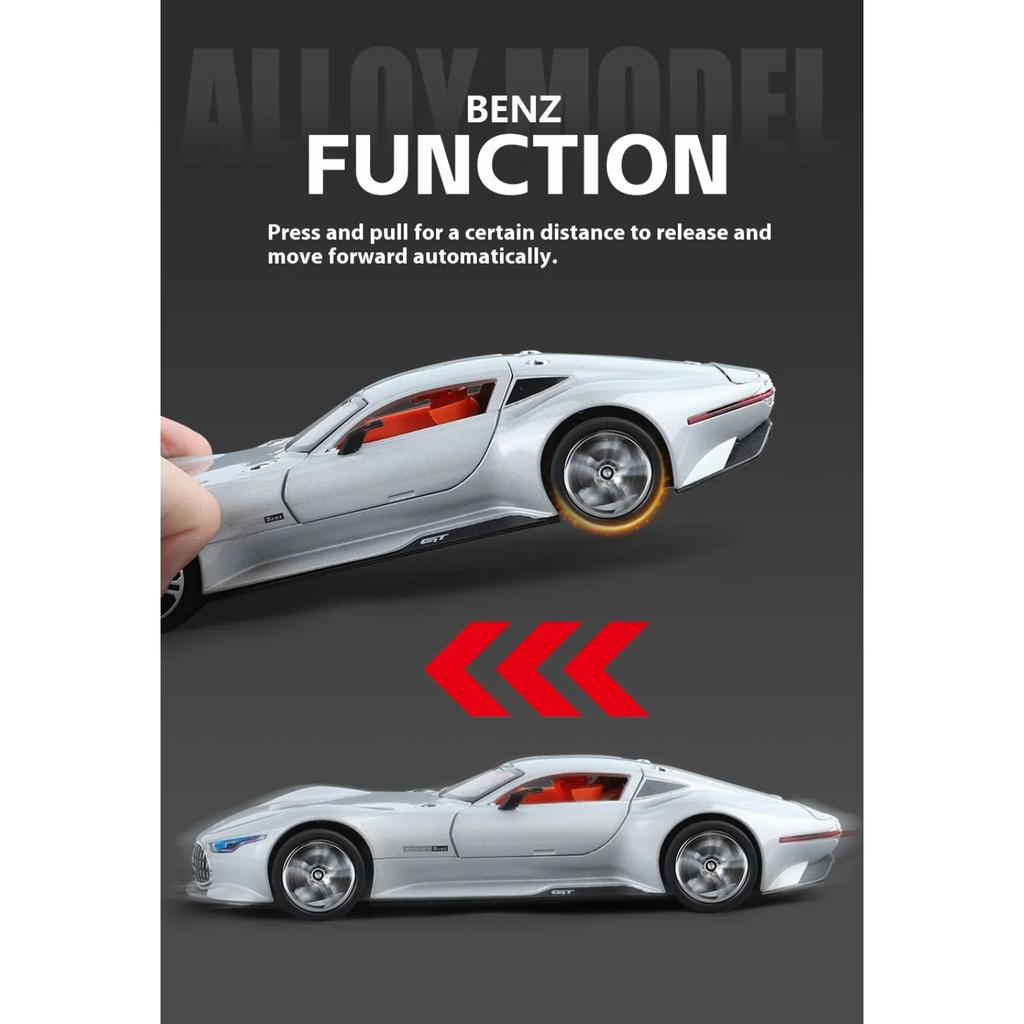 1/24 Mercedes-Benz AMG Vision GT Concept Спортивный автомобиль Сплав Металл Литой Модель автомобиля Домашнее украшение Коллекция Подарки C353