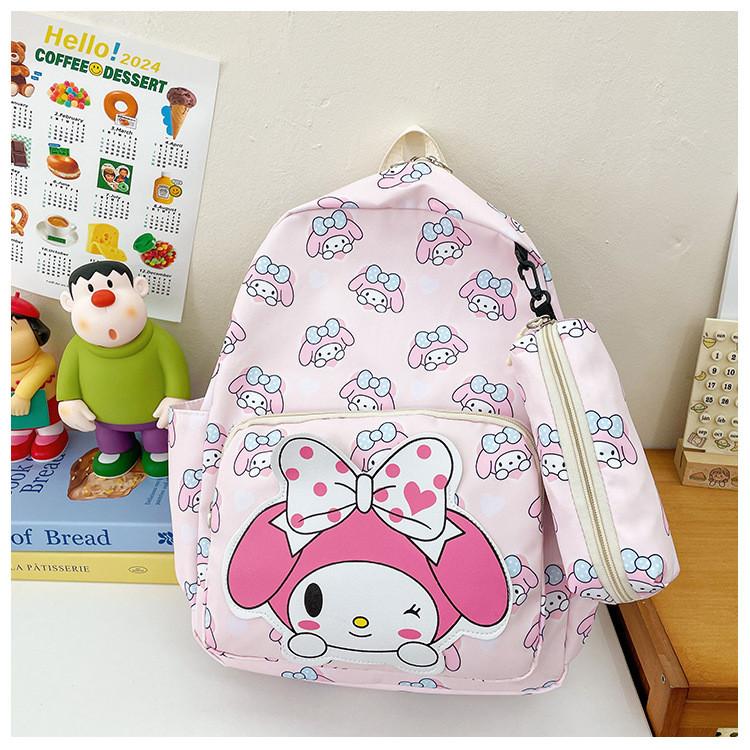 Cute And Stylish Children's Backpack For Kindergarten Girls Featuring Adorable Cartoon Characters Like Kuromi And Hello Kitty