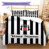 Name Custom Besiktas Pattern Bedding Set Quilt Cover Pillowcase Home Decor Gift (1 * duvet cover + 2 * pillowcase, without core)