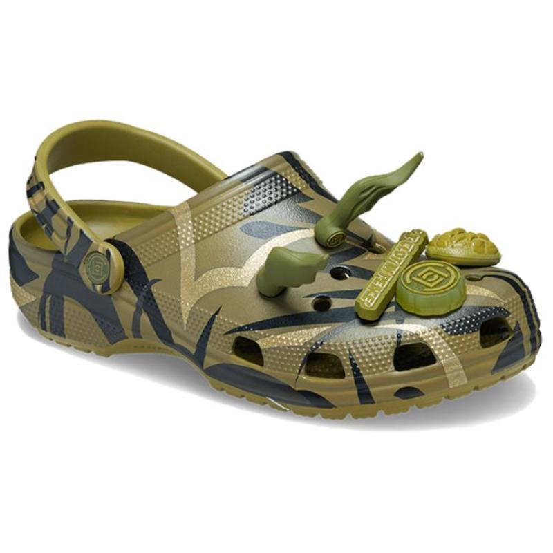 CLOT x Crocs EVA Удобные Универсальные Дырявые Туфли Унисекс Армейский Зеленый Унисекс