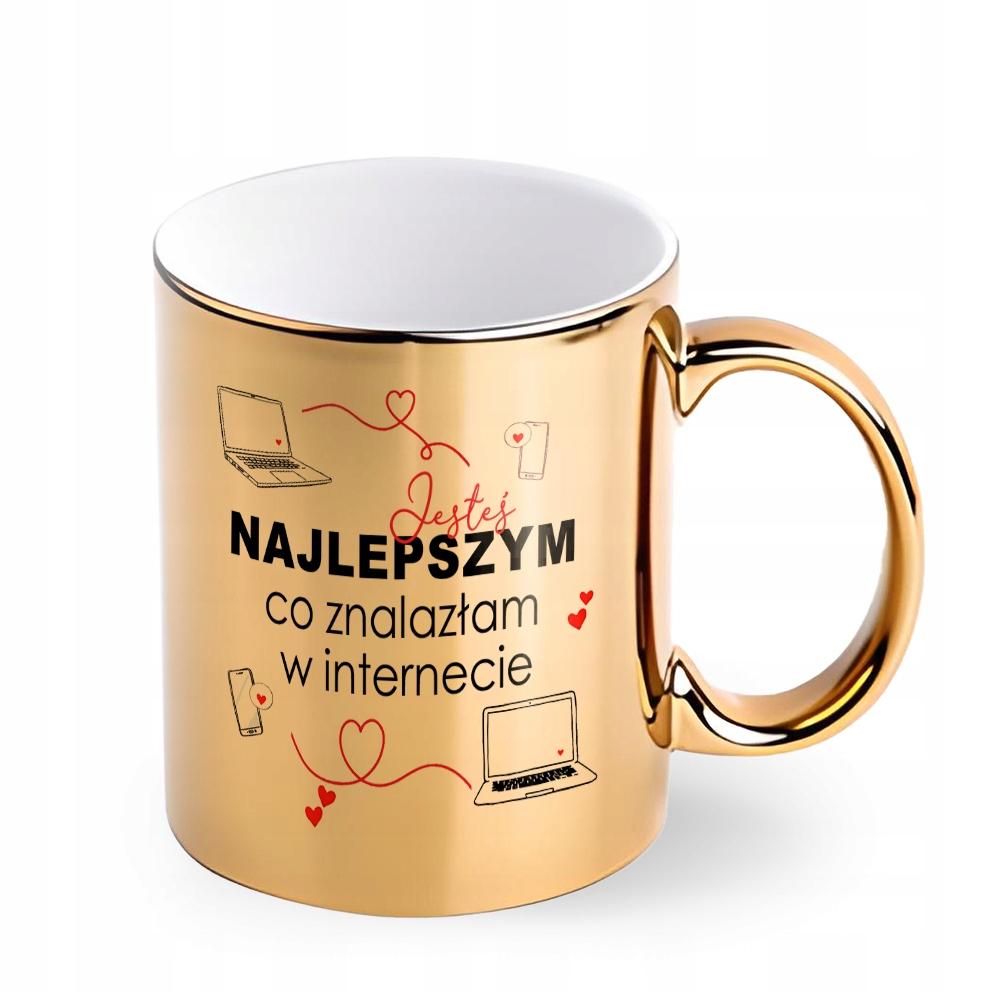 Prezent Dla Chłopaka Na Walentynki Od Niej Kubek Złoty Chłopak Najlepszy