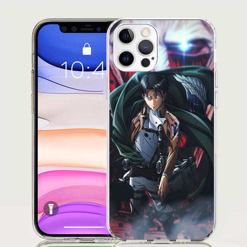Чехол для телефона Атака Титанов Леви Для iPhone 17 Air 16 15 Plus 11 14 Pro Max 13 Mini 12 7 8 + SE Узор Арт Индивидуальная Крышка 17 Air