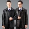 Мужская кожаная куртка со съемной подкладкой, новая зимняя, свободная и стильная, зимняя одежда, теплая, с утолщенным плюшевым подкладом, мужская куртка, трендовая