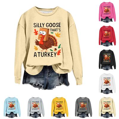 Женская модная повседневная толстовка с длинным рукавом, свободного кроя, с принтом