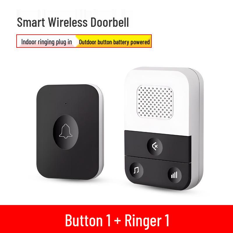 Беспроводной самопитающийся водонепроницаемый дверной звонок с большим радиусом действия и высокой громкостью для домов и пейджинга пожилых людей