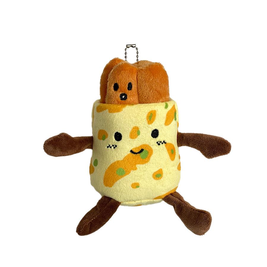 Creative Northeast Food Pancakes Fruit Plush Doll Pancakes Fruit Removable Dolls Schoolbags Dolls Pendant