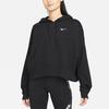 Nike Укороченная толстовка с капюшоном с логотипом, женские топы, черный DM6418-010