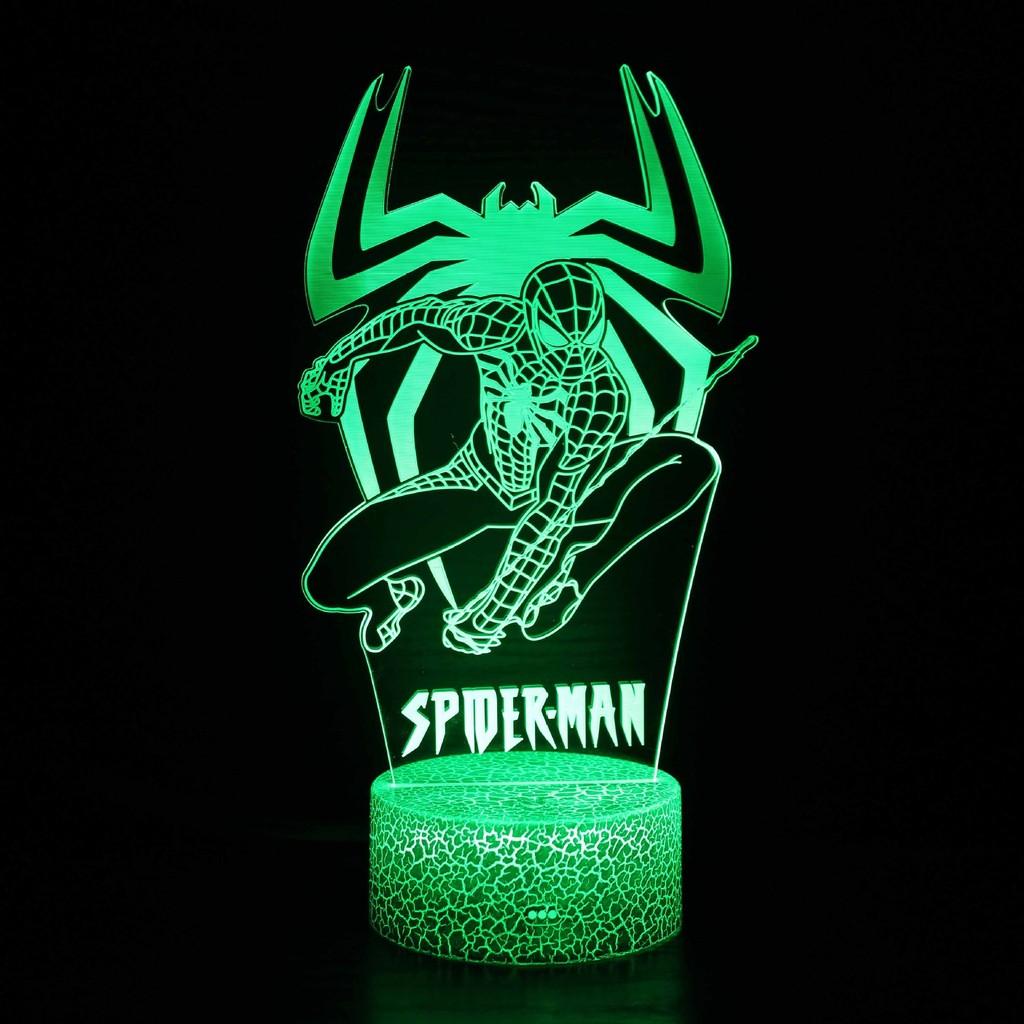 Spider-man 3d Led Night Light Modern Home Bedroom Decoration With Remote Control